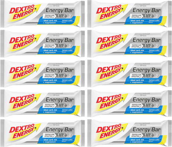 Dextro Energy Energy Bar Riegel - 10 Stück - lemon cake/500 g