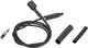 SON Koax-Abzweigdose mit Kabel, Koax-Adapter und Koaxstecker - schwarz-silber/universal