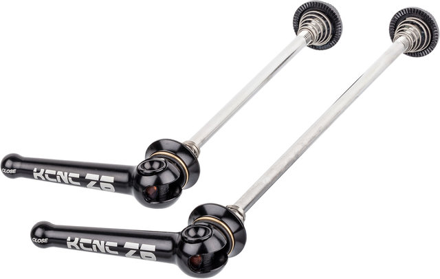 KCNC Z6 KQR Stainless Steel MTB Quick Releases - black/set (front+rear)