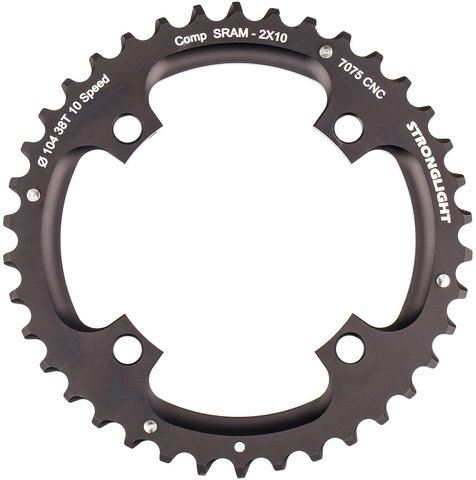 Stronglight SRAM X0 Chainring 10-speed, 4-Arm, 104/64 mm BCD - black/38 tooth