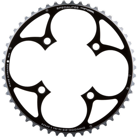 TA Chinook Chainring, 4-arm, Outer, 104 mm BCD, 23 mm Mount - black/50 tooth