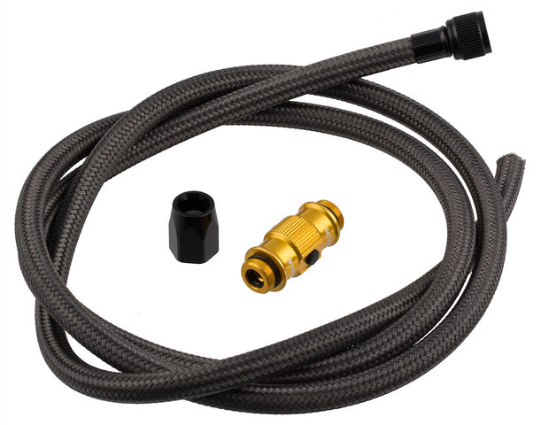 Lezyne Valve Hose with ABS Flip-Thread Chuck for Pressure & MFD Pumps - black-gold/universal