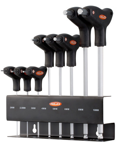 XLC T-Shape TO-S32 Hex Tools Set - black-silver/universal