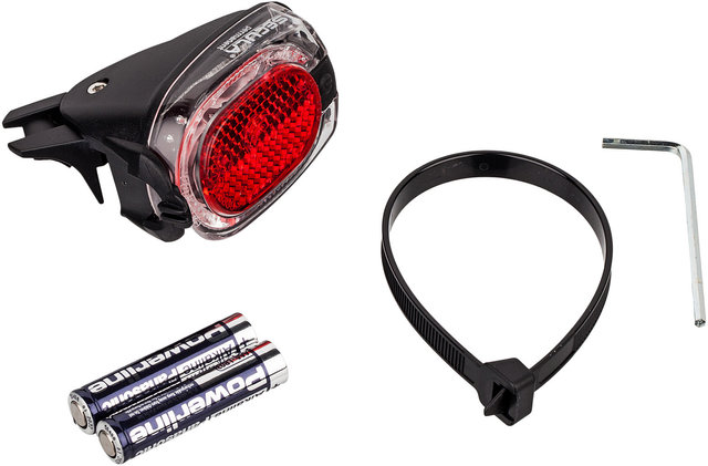 busch+müller Secula Permanent LED Rear Light - StVZO Approved - transparent red/stay mount