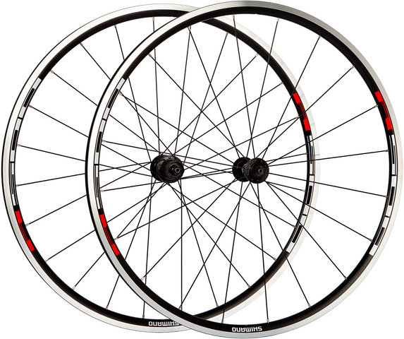 Shimano WH-R501 Wheelset - black-red/28" set (front + rear) clincher Shimano