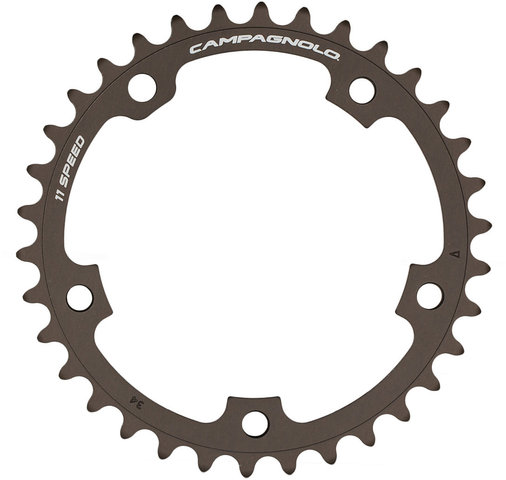 Campagnolo Super Record CT, 11-speed, 5-Arm, 110 mm BCD Chainring - 2011-2014 - grey/34 tooth