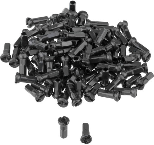 Sapim Polyax Messing-Nippel - 100 Stück - schwarz/12 mm