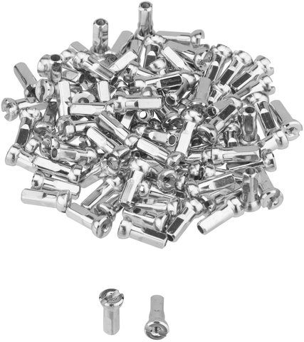Sapim Polyax Brass Nipples - Pack of 100 - silver/12 mm