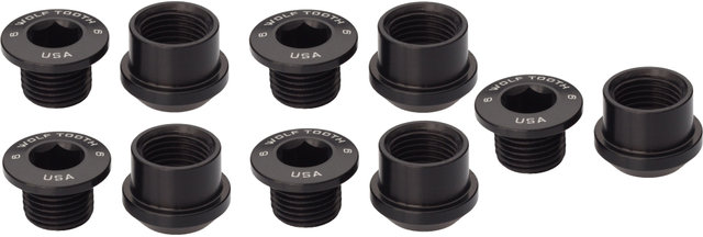 Wolf Tooth Components Chain Ring Bolt Set, 5-Arm 6 mm - black/6 mm