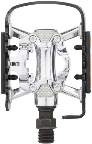 Exustar E-PM818 Clipless/Platform Pedals - silver-black/universal