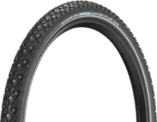 Schwalbe Marathon Winter Plus 24" Wired Spike Tyre - black-reflective/24x1.75 (47-507)