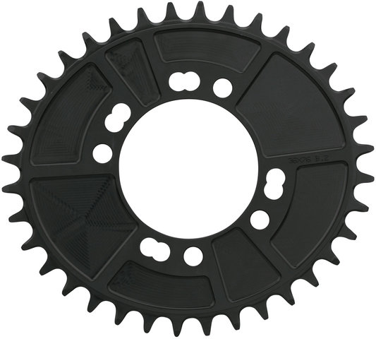 Rotor Kettenblatt QX1 MTB, 4-Arm, Q-Rings, 76 mm Lochkreis - schwarz/36 Zähne