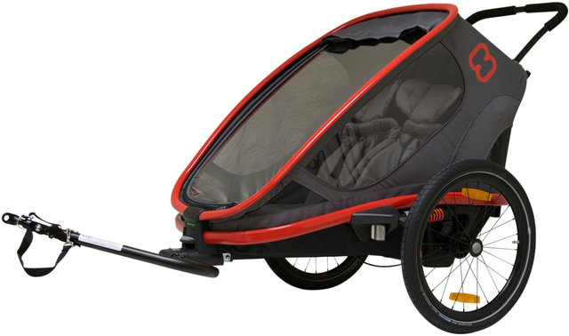 Hamax Remolque para bicicleta Outback - red-charcoal/universal