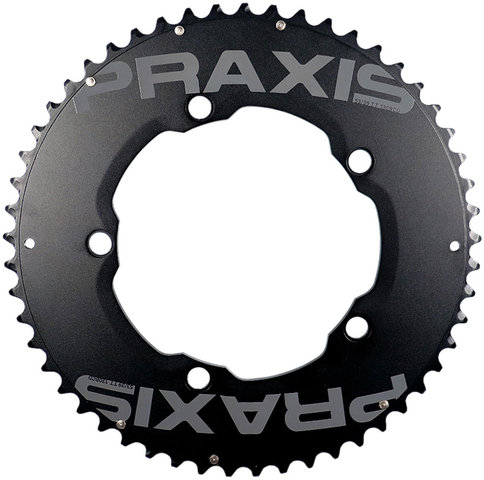 Praxis Works Aero Solid Road, 5-Arm, 130 mm BCD Chainring Set - black/39-53 tooth