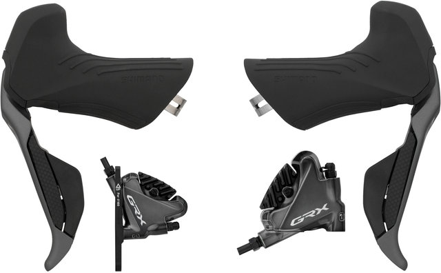 Shimano GRX BR-RX810 + Di2 ST-RX815 Disc Brake Set - black-grey/set (front+rear)