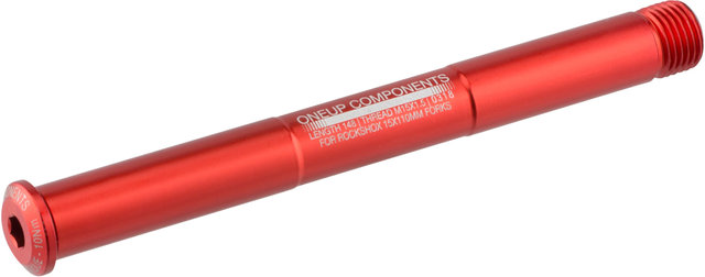 OneUp Components Axle F Front 15 x 110 mm Boost Thru-Axle for RockShox - red/15 x 110 mm