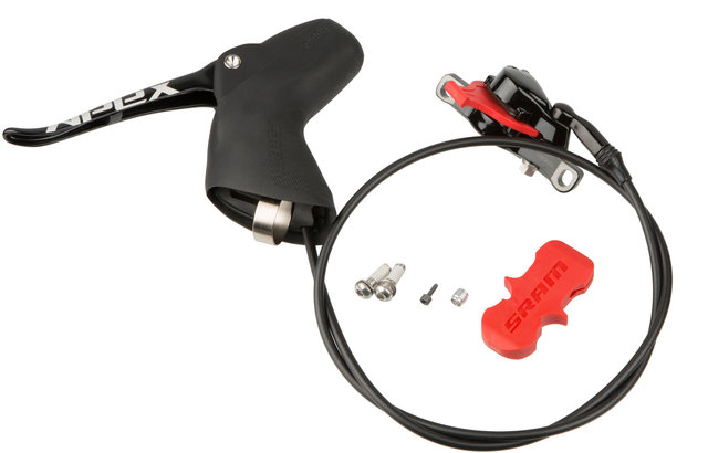 SRAM Freno de disco hidr. Apex 1 HRD c. maneta de cambios/frenosDoubleTap® - black/rueda delantera izq.