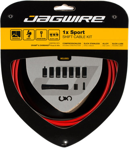 Jagwire 1X Sport Shifter Cable Set - red/universal