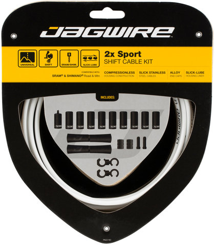 Jagwire 2X Sport Schaltzugset - sterling silver/universal