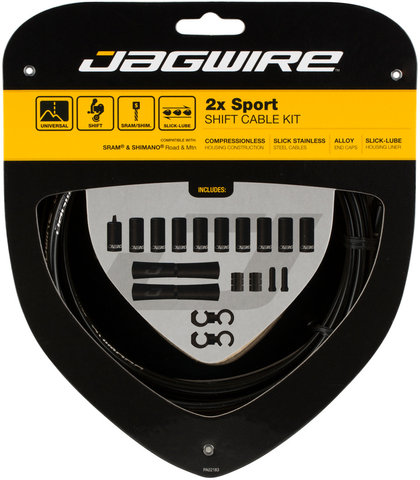 Jagwire Set de Câble de Vitesses 2X Sport - black/universal