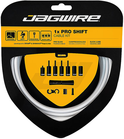 Jagwire Set de Câbles de Vitesses 1X Pro - blanc/universal