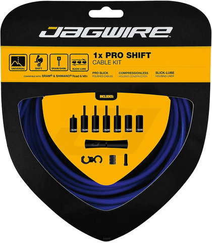 Jagwire Set de cables de cambios 1X Pro - SID blue/universal