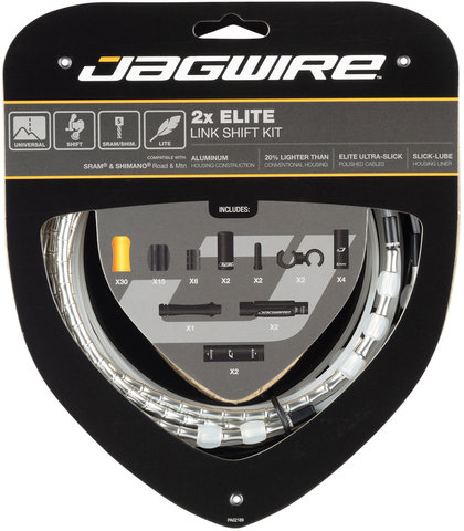 Jagwire Set de Câble de Vitesse 2X Elite Link - silver/universal