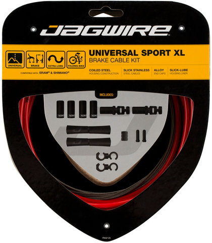 Jagwire Universal Sport XL Brake Cable Set - red/universal