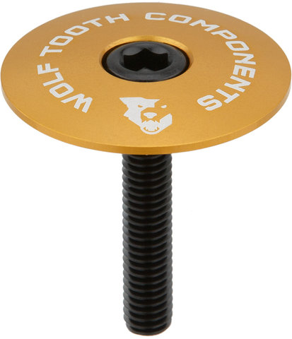 Wolf Tooth Components Ultralight Top Cap - gold/1 1/8"