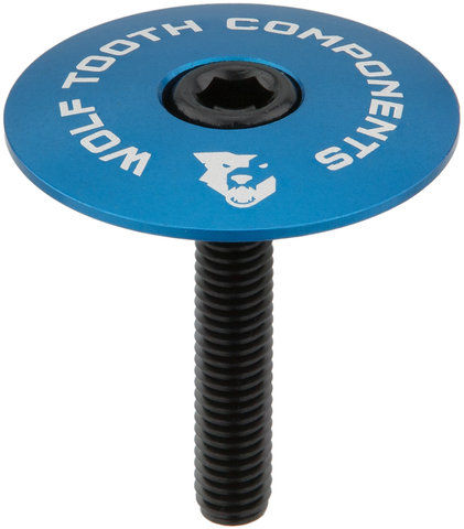 Wolf Tooth Components Tapa Ahead Ultralight Stem Cap - blue/1 1/8"
