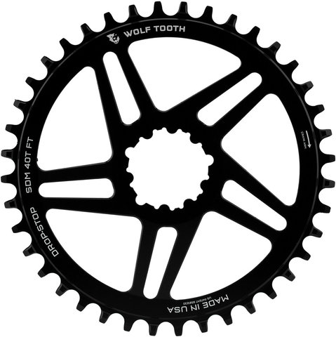 Wolf Tooth Components Direct Mount Flattop Kettenblatt für SRAM Cyclocross / Road - black/40 Zähne