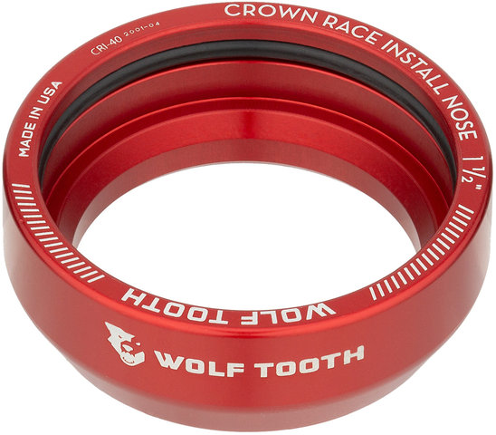 Wolf Tooth Components Crown Race Installation Adapter für Gabelkonus - red/1 1/2"