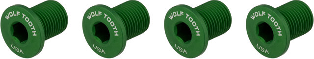 Wolf Tooth Components Chainring Bolts, M8 Thread 4-Arm 10 mm - green/10 mm