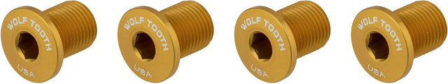 Wolf Tooth Components Kettenblattschrauben M8 Gewinde 4-Arm 10 mm - gold/10 mm