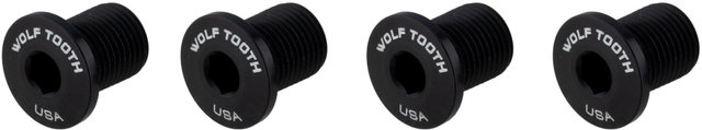 Wolf Tooth Components Chainring Bolts, M8 Thread 4-Arm 10 mm - black/10 mm