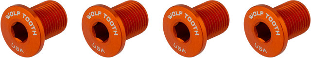 Wolf Tooth Components Kettenblattschrauben M8 Gewinde 4-Arm 10 mm - orange/10 mm