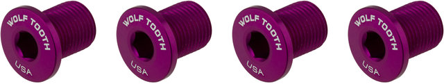 Wolf Tooth Components Chainring Bolts, M8 Thread 4-Arm 10 mm - purple/10 mm