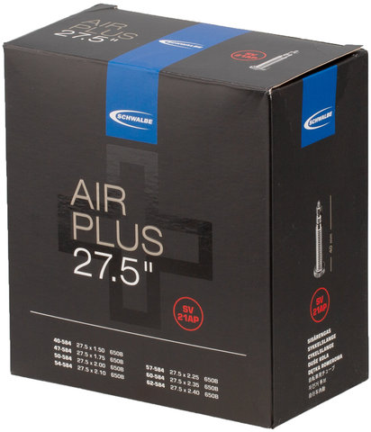 Schwalbe Schlauch 21 Air Plus für 27,5" - schwarz/27,5 x 1,5-2,4 SV 40 mm