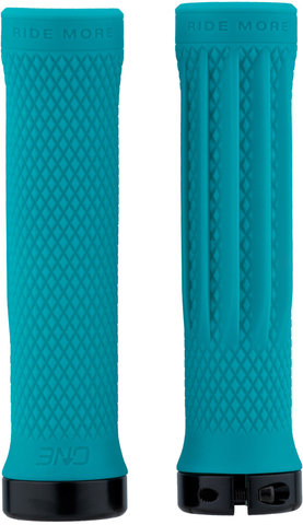 OneUp Components Lock-On Lenkergriffe - turquoise/136 mm