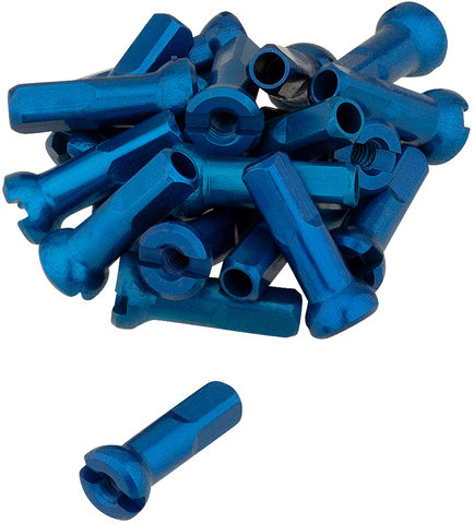 Sapim Polyax Aluminium-Nippel - 20 Stück - blau/14 mm