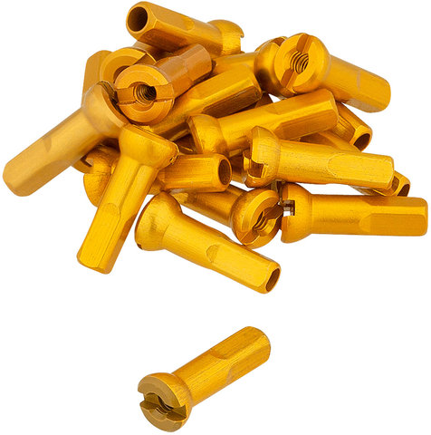Sapim Polyax Aluminium Nipples - 20-Pack - gold/14 mm