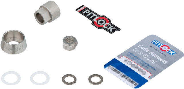 Pitlock SH38 Security Set for Shimano Gear Hub with Solid Axle - stainless steel/single
