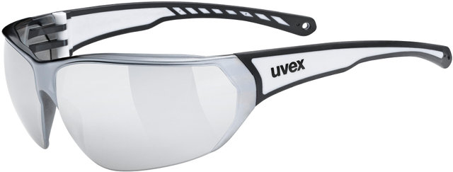 uvex Lunettes de Sport sportstyle 204 - black-white/mirror silver