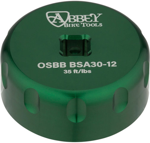 Abbey Bike Tools Single-Sided Bottom Bracket Socket for BSA30-12 - green/universal