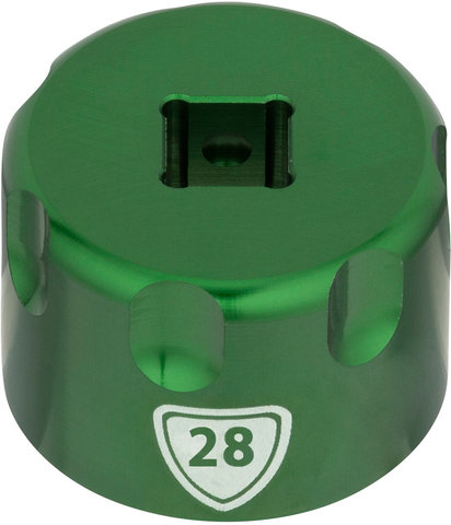 Abbey Bike Tools Suspension Top Cap Socket Attachment - green/28 mm