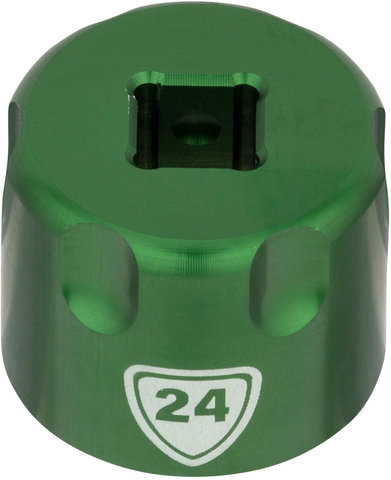 Abbey Bike Tools Suspension Top Cap Socket Attachment - green/24 mm