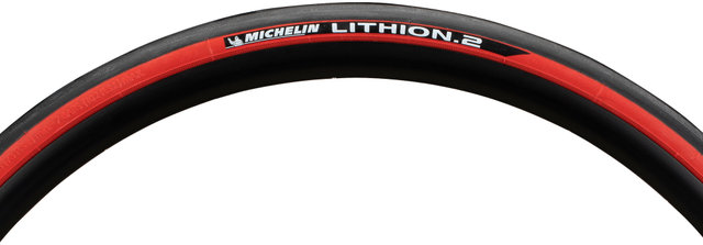Michelin Lithion 2 28" Faltreifen - schwarz-rot/25-622 (700x25C)