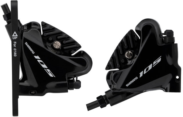 Shimano 105 BR-R7070 + ST-R7020 Disc Brake Set - silky black/set (front+rear)