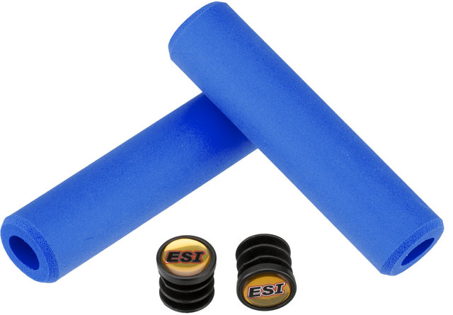 ESI Extra Chunky Silicone Handlebar Grips - blue/130 mm