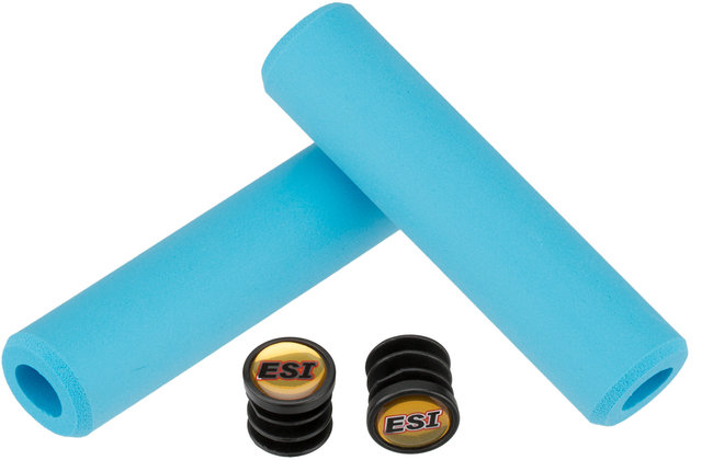 ESI Extra Chunky Silicone Handlebar Grips - aqua/130 mm